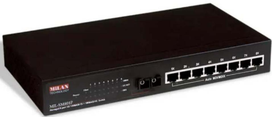 Milan MIL-SM800P - Managed 8 & 9 Port Switches - 1