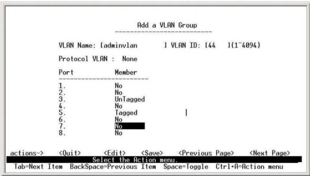 Milan MIL-SM800P - 4-3-4-2. Create a VLAN Group - 1