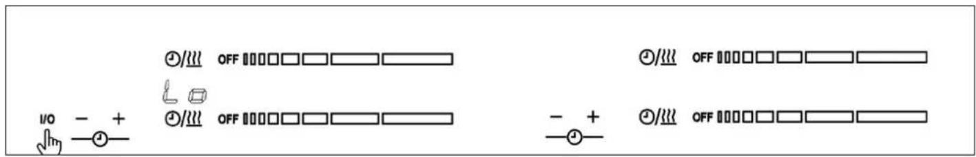 Artusi AID864DD - IV.2.b SWITCH ON/OFF THE COOKTOP - 1