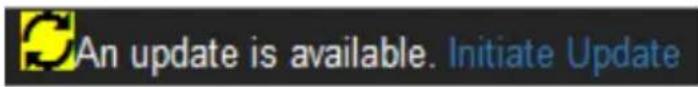 An update is available. Initiate Update