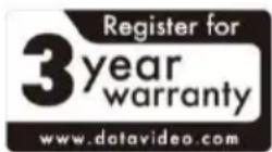 DataVideo NVD-45 - Three Year Warranty - 1