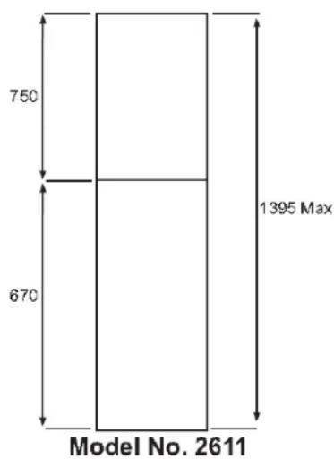750 670 1395 Max Model No. 2611