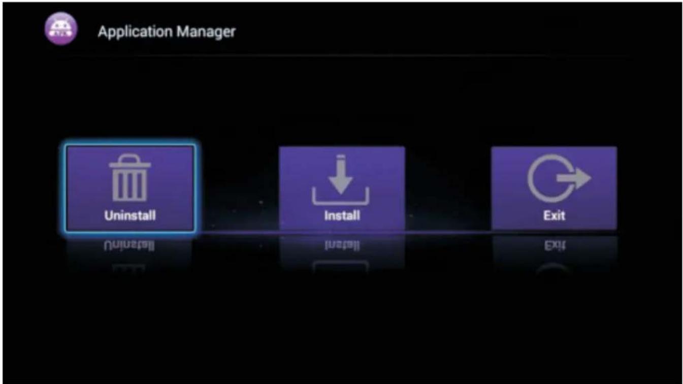 Application Manager Uninstall Install Exit
