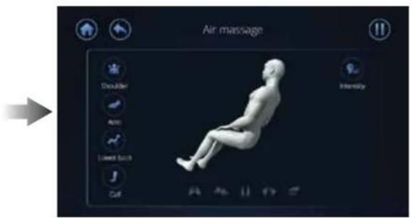 Air massage Shoulder Arm Left back Cull Intensity