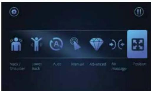 Neck / Shoulder Lower Back Auto Manual Advanced Air massage Position