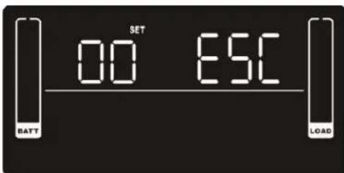 SET 00 ESC BATT LOAD