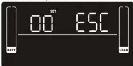SET 00 ESC BATT LOAD