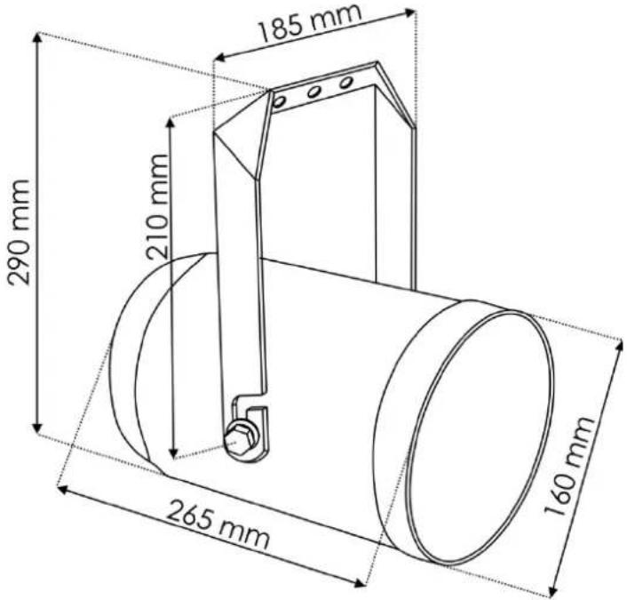 185 mm 290 mm 210 mm 265 mm 160 mm
