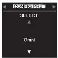 CONFIG PRST SELECT Omni