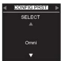 CONFIG PRST SELECT Omni