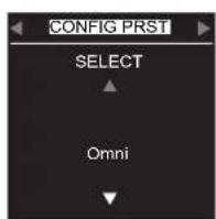 CONFIG PRST SELECT Omni