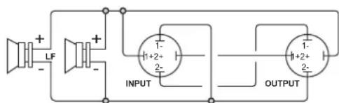 + LF - + INPUT - 2- OUTPUT 1- +2- 2- -
