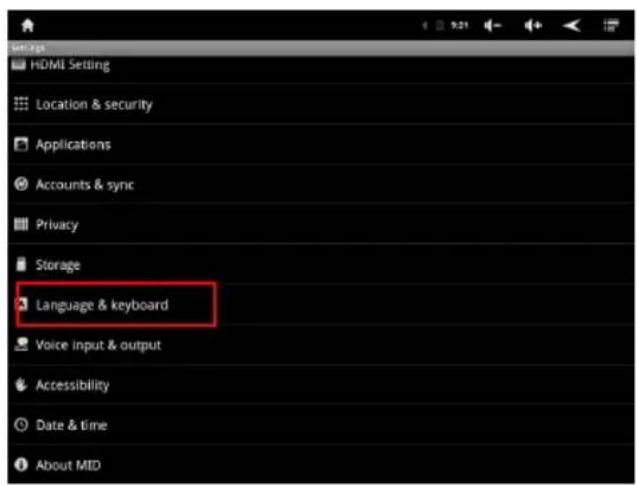 MSI WindPad Enjoy 10 Plus - Language & Keyboard Settings - 1