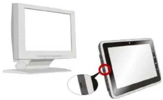 MSI WindPad Enjoy 10 Plus - Connecting the External Display Devices to Mini HDMI port - 1