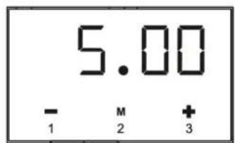 5.00 - M + 1 2 3