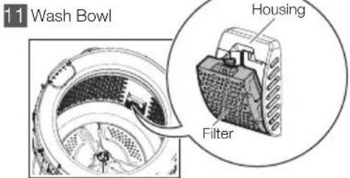 11 Wash Bowl Housing Filter