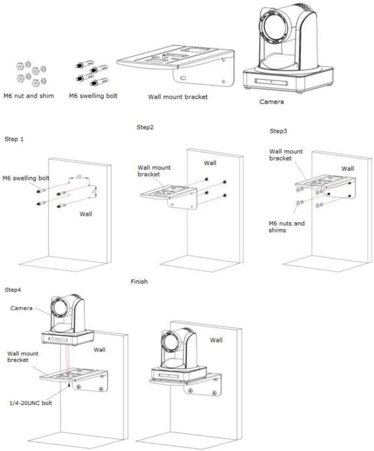AVMATRIX PTZ2870 - Bracket mount - 1