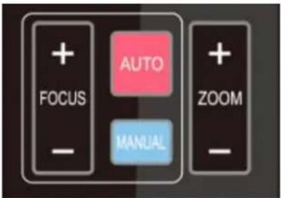 + FOCUS - AUTO + ZOOM - MANUAL