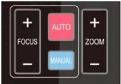 + FOCUS - AUTO + ZOOM - MANUAL