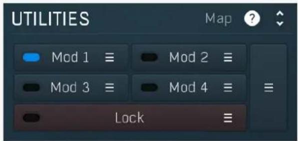 UTILITIES Map ? Mod 1 ≡ Mod 2 ≡ Mod 3 ≡ Mod 4 ≡ Lock ≡