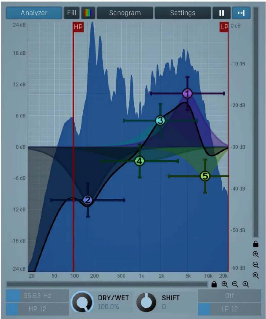 MeldaProduction MDrumEnhancer - Graph editor - 1