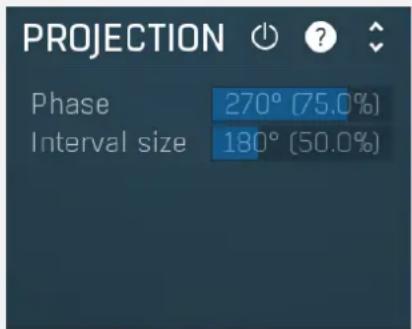 PROJECTION Phase 270° (75.0%) Interval size 180° (50.0%)