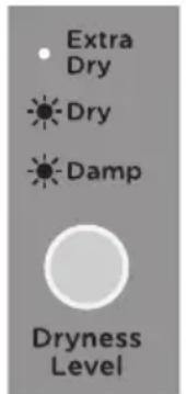 Extra Dry Dry Damp Dryness Level