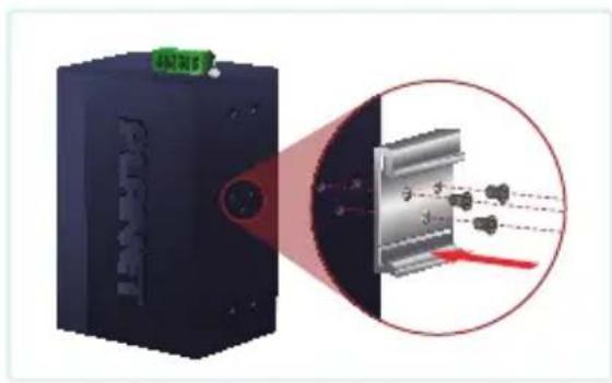 Planet IFGS-1022HPT - DIN-rail Mounting Installation - 1