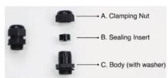 Planet IPOE-175S - Installing Cable Gland with Power Cable and RJ45 UTP Cable - 1