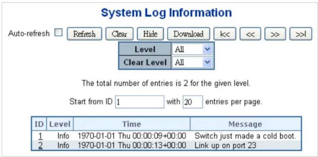 Planet IGS-6329-8UP2S2X - System Log - 1