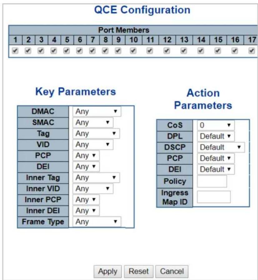 Planet IGS-6329-8UP2S2X - QoS Control Entry Configuration - 1