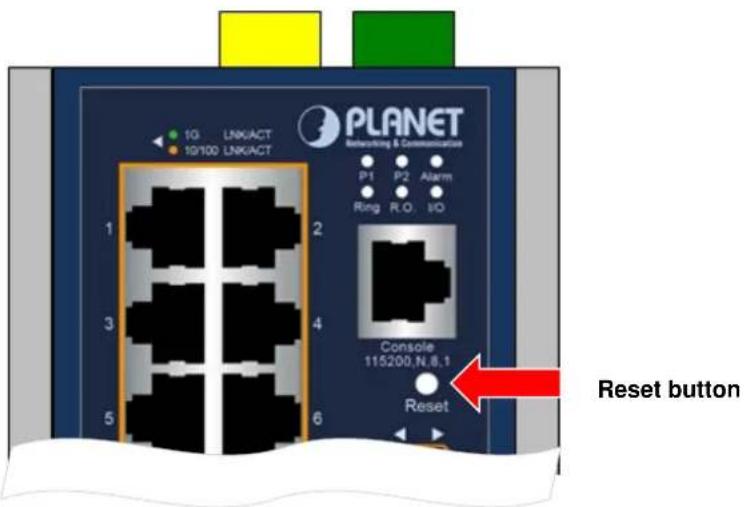 Planet IGS-6329-8UP2S2X - Reset Button - 1