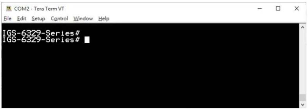 Planet IGS-6329-8UP2S2X - Logging on to the Console - 1