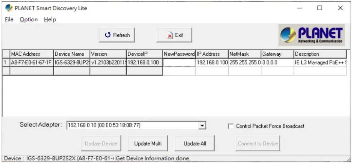 Planet IGS-6329-8UP2S2X - PLANET Smart Discovery Utility - 3