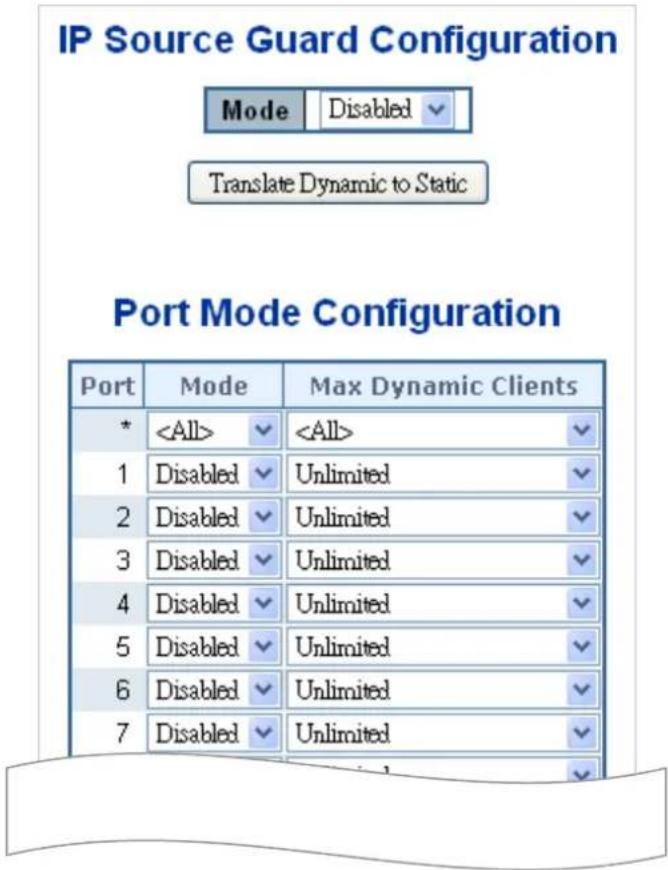 Planet IGS-6329-8UP2S2X - IP Source Guard Configuration - 1