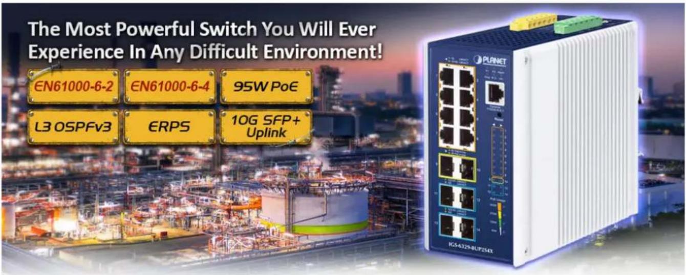 Planet IGS-6329-8UP2S2X - Outstanding 802.3bt PoE++ Solution for Heavy Industrial Environment - 1