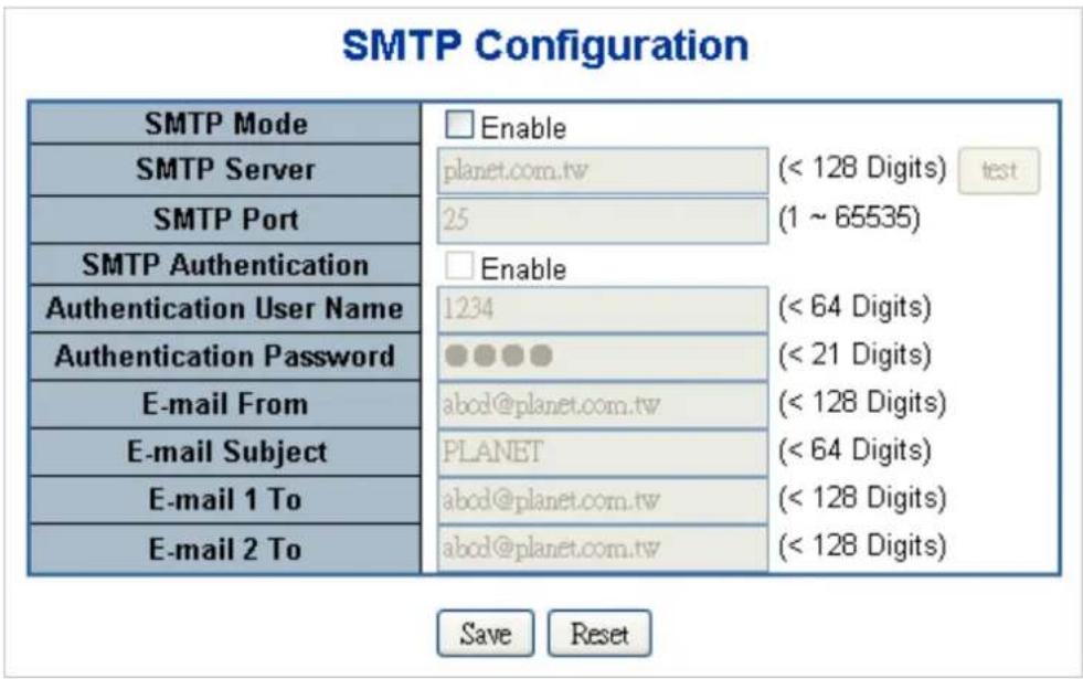 Planet IGS-6329-8UP2S2X - SMTP Configuration - 1