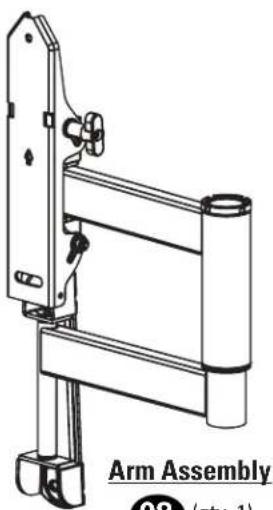 SANUS LMF219 - Parts and Hardware for STEP 2 - 2