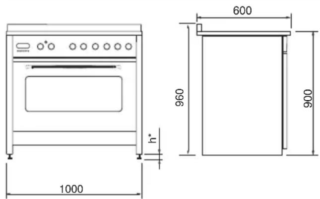 1000 h* 600 960 900