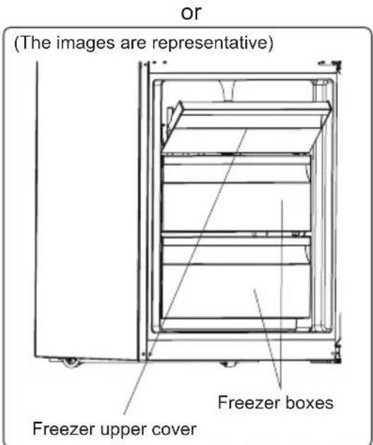 or (The images are representative) Freezer boxes Freezer upper cover