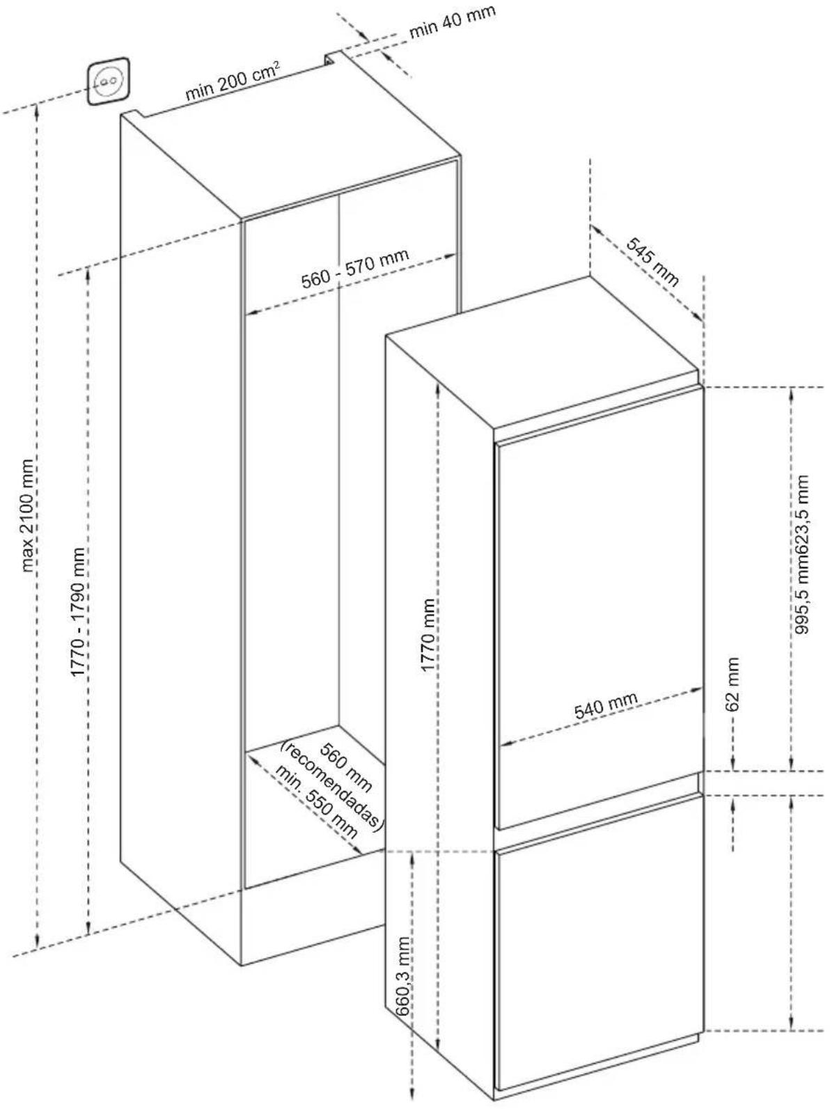 Meireles MFCI 282.2 - Compartimento de alimentos frescos - 1