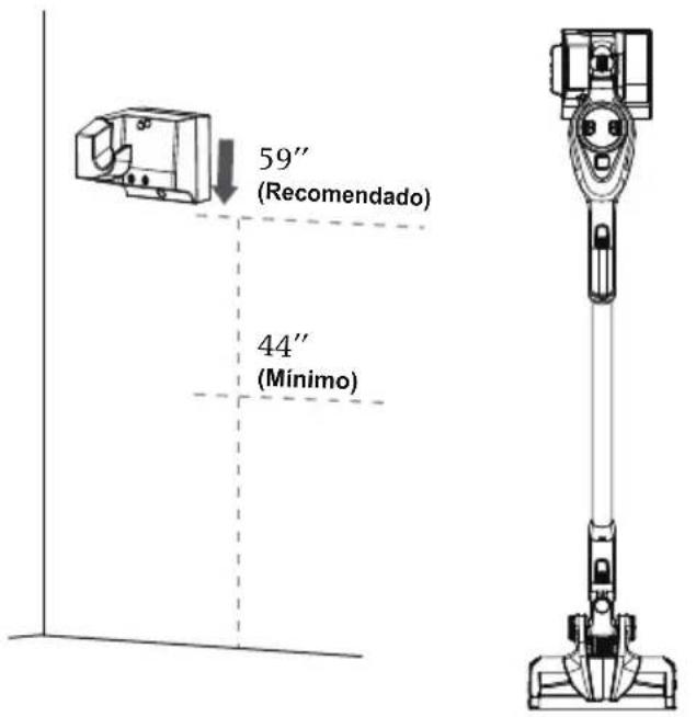 59" (Recomendado) 44" (Mínimo)