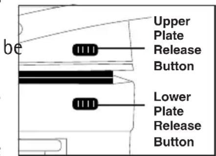 be Upper Plate Release Button Lower Plate Release Button