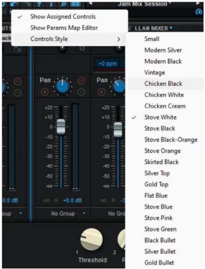 Show Assigned Controls Show Params Map Editor Controls Style +0 ppm Pan Pan 0.0 dB No Group No Gro 1 2 Threshold LLAN MIXER Small Modern Silver Modern Black Vintage Chicken Black Chicken White Chicken Cream Stove White Stove Black Stove Black-Orange Stove Orange Skirted Black Silver Top Gold Top Flat Blue Stove Blue Stove Pink Stove Green Black Bullet Silver Bullet Gold Bullet