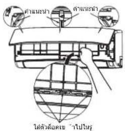Diagram of a car air conditioner unit showing airflow direction arrows (no text or labels)