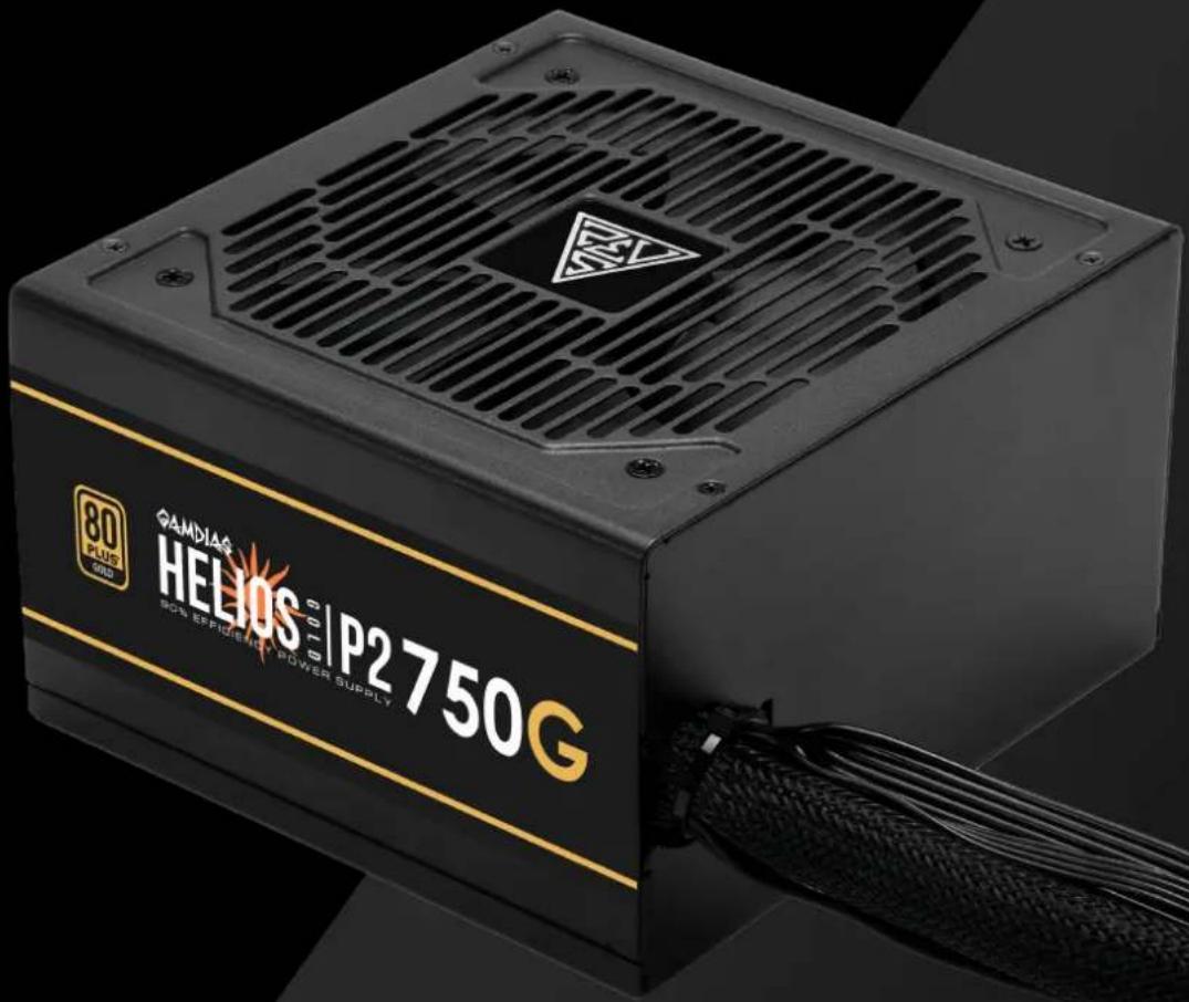 80 PLUS 800 GAMDIAS HELIOS | P2750G 90% EFFICIENCY POWER SUPPLY