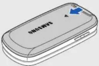 SAMSUNG SGH-L320 - Install the SIM card and battery - 1