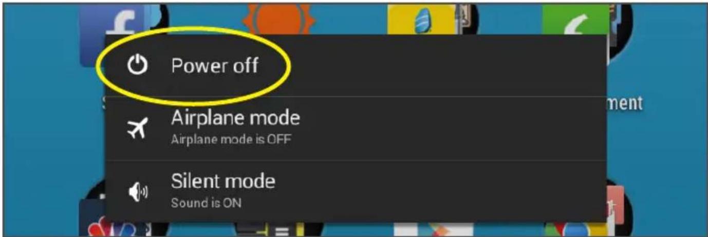 Power off Airplane mode Airplane mode is OFF Silent mode Sound is ON