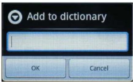Add to dictionary OK Cancel