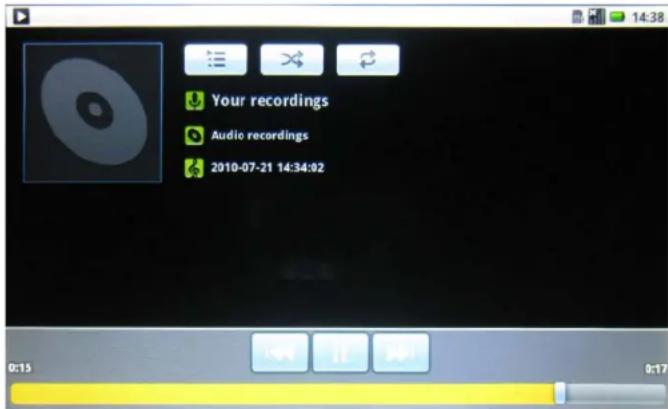 Your recordings Audio recordings 2010-07-21 14:34:92